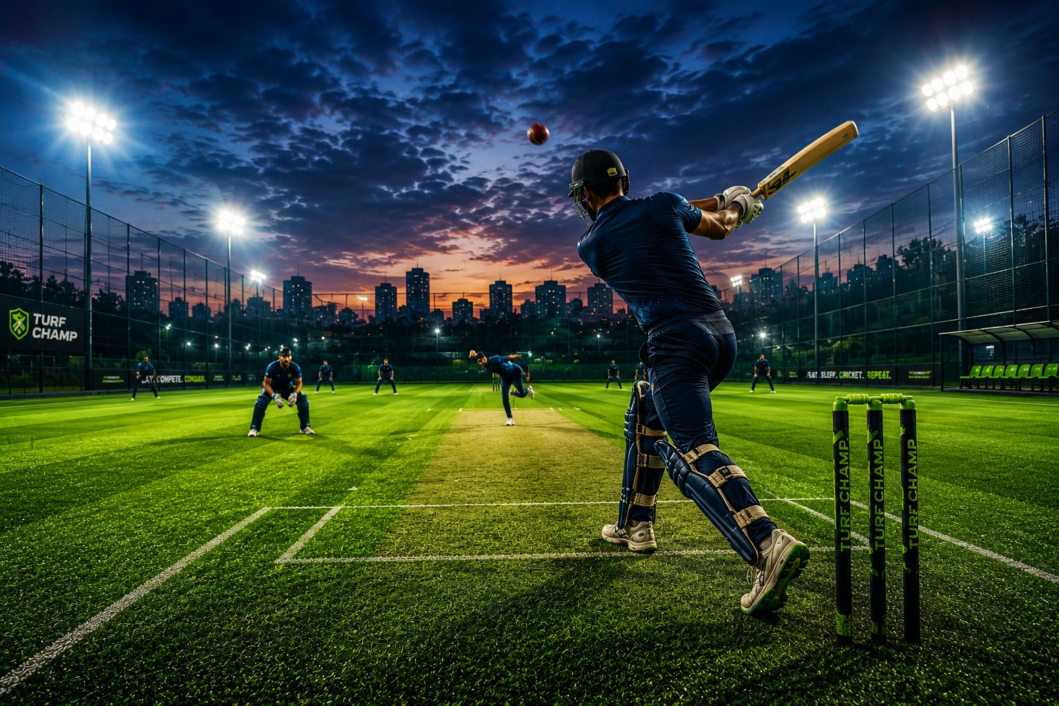 Football Turf at Night